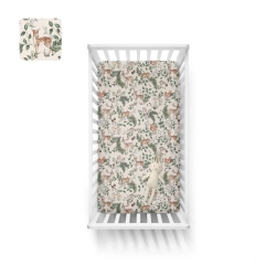 Laken til sprinkelseng 60x120cm Animals Garden