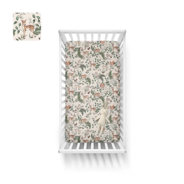 Laken til sprinkelseng 60x120cm Animals Garden
