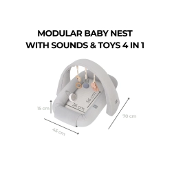 SLEEPEE MODULAR BABYNEST 4in1 Babynest+Sengekant+Babygym+WhiteNoiseLydmodul