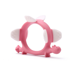 BITELEKE DINO ROSA - Smily Mia The Dinosaur , Soft &amp; Durable Silicone Teether