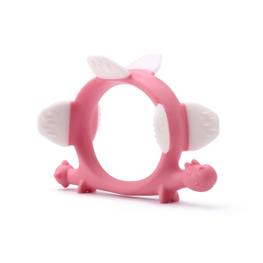 BITELEKE DINO ROSA - Smily Mia The Dinosaur , Soft & Durable Silicone Teether