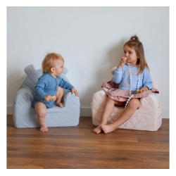 Velvet lenestol barn SAND Babyens frste lenestol