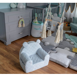 Velvet lenestol barn SAND Babyens frste lenestol