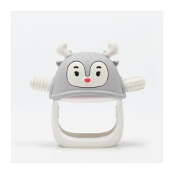 BITELEKE Reindeer GREY, Smily Mia Buddy Never Drop Silicone Baby Teething Toy 