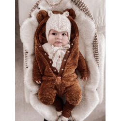 TEDDY HELDRESS - BEIGE EARED JUMPSUIT 