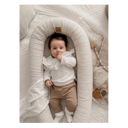Babynest og sengekant 2i1 - LIN NATURE BEIGE