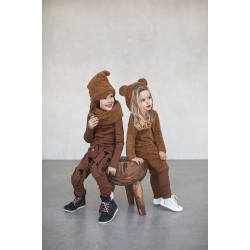 TEDDY HELDRESS - BEIGE EARED JUMPSUIT 
