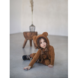 TEDDY HELDRESS - BEIGE EARED JUMPSUIT 