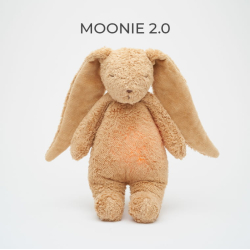 MOONIE KANIN 2.0 ORGANIC CAPPUCINO NATUR Sovebamse med lyd og nattlampe