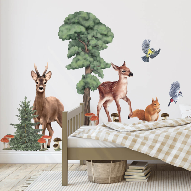 Veggklistremerke - FOREST ANIMALS 