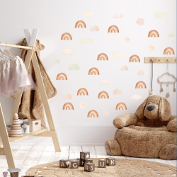 Veggklistremerke - Regnbuen MINI / WALLSTICKER mini rainbows beige