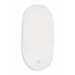 Laken Vogn/Vugge/Moseskurv Musselin HVIT