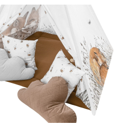 TIPI TELT FOX Premium tipi med lekematte og puter