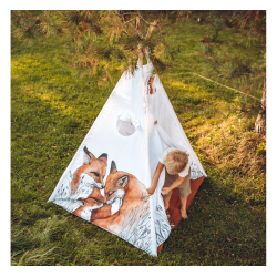 TIPI TELT FOX Premium tipi med lekematte og puter