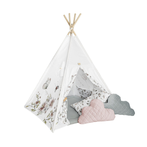  TIPI TELT NATURE Premium tipi med lekematte og puter