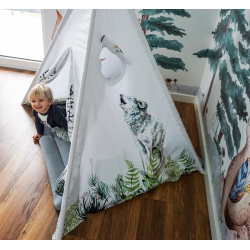 TIPI TELT BOHO Premium tipi med lekematte og puter