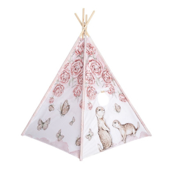 TIPI TELT PEONY DREAMLAND Premium tipi med lekematte og puter