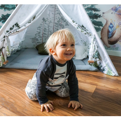 TIPI TELT Wolf tipi med lekematte og puter