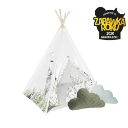 TIPI TELT Wolf tipi med lekematte og puter