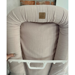 Babynest og sengekant 2i1 - LIN POWDER ROSE