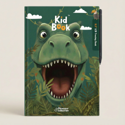 KidBook DINO - Grafisk tegnebrett med oppgavekort for tegning 