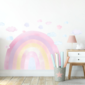 Veggklistremerke - Regnbuen / PINK WALLSTICKER REGNBUE