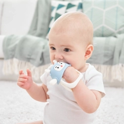 BITELEKE Reindeer BLUE, Smily Mia Buddy Never Drop Silicone Baby Teething Toy 