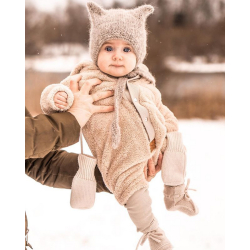 TEDDY HELDRESS - BEIGE EARED JUMPSUIT 