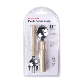 MOMBELLA Panda Bestikk Sett - SAND